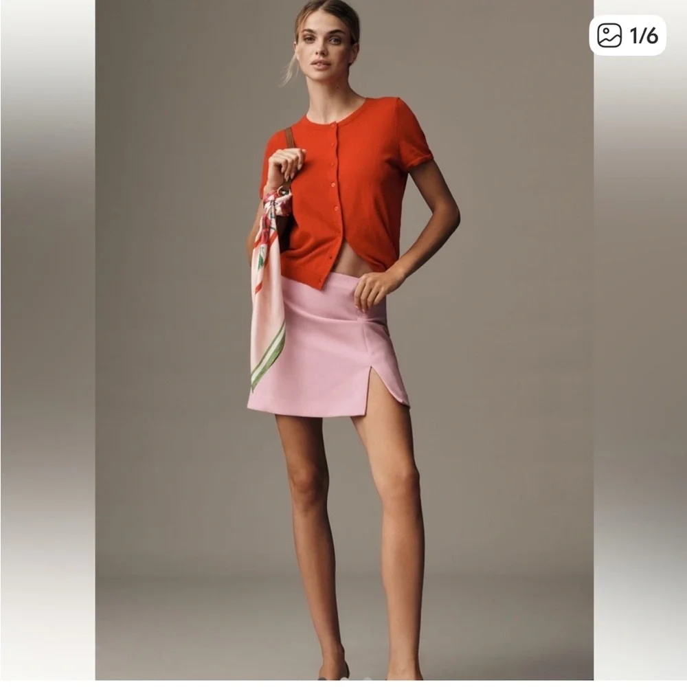 Maeve Pink Mini Skirt - Picture 1 of 6